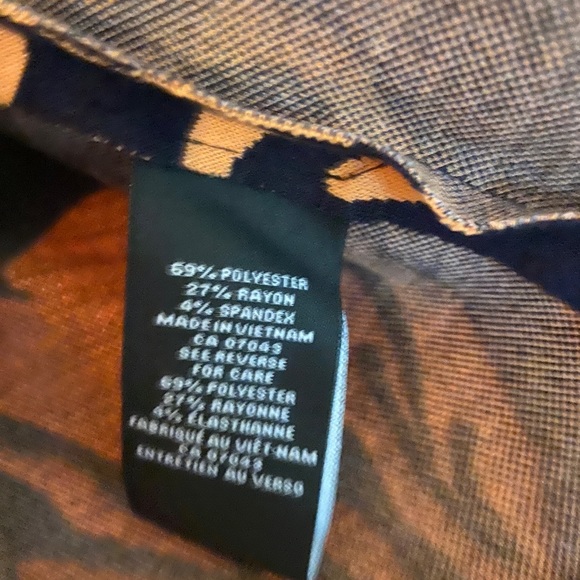 Premise orange & navy midi pencil skirt - NWT - size 10 - Picture 10 of 12